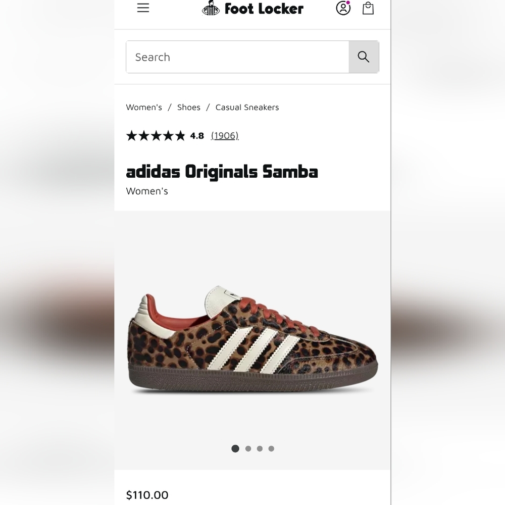 Adidas Originals Samba Leopard Print and Orange Accents, 7 - Picture 8 of 9